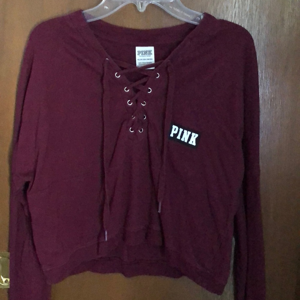 Maroon PINK long-sleeve top
